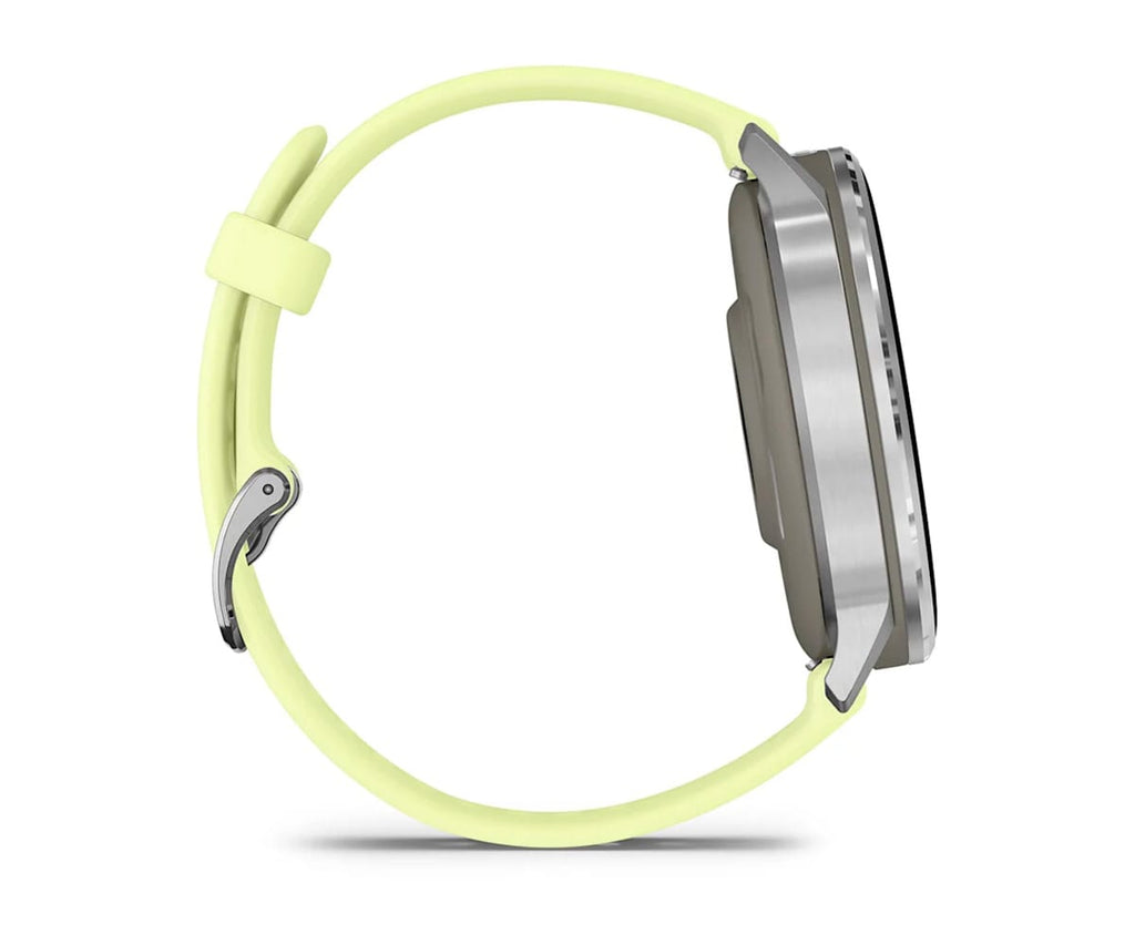 GARMIN VENU® 4 PLATEADO CON CORREA DE SILICONA AMARILLA / SMARTWATCH 45MM - detalle