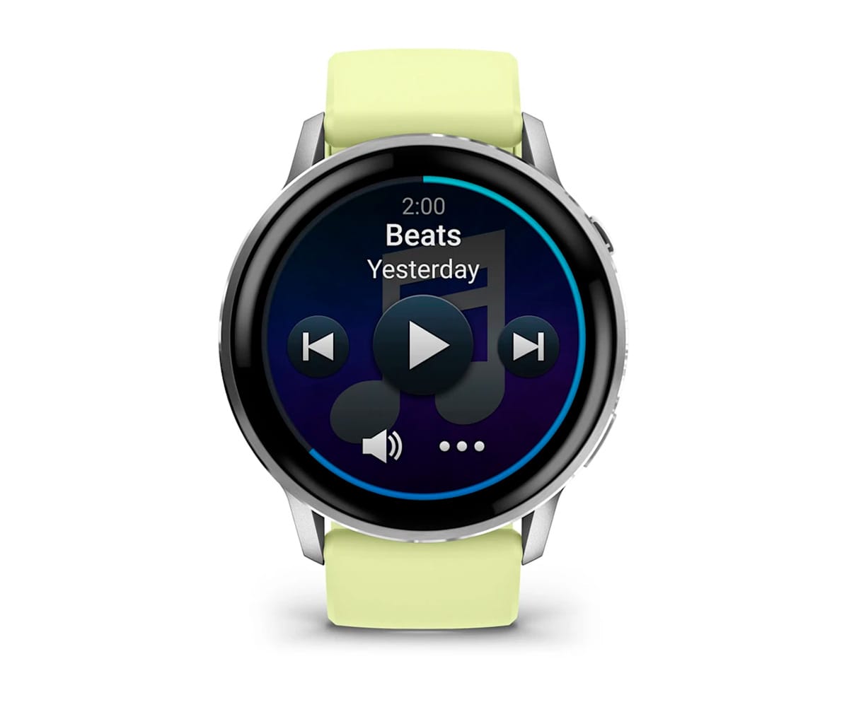 GARMIN VENU® 4 PLATEADO CON CORREA DE SILICONA AMARILLA / SMARTWATCH 45MM - detalle