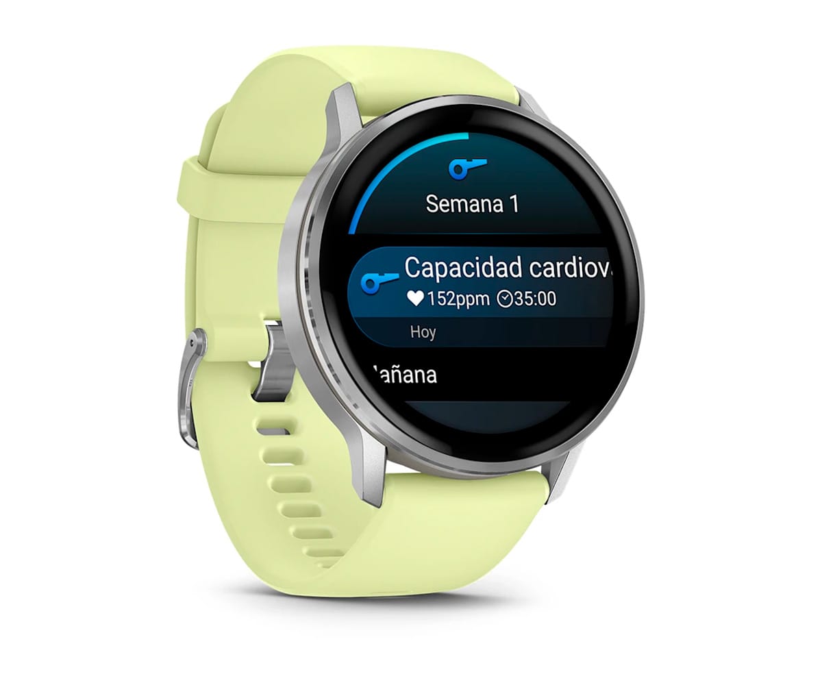 GARMIN VENU® 4 PLATEADO CON CORREA DE SILICONA AMARILLA / SMARTWATCH 45MM - detalle