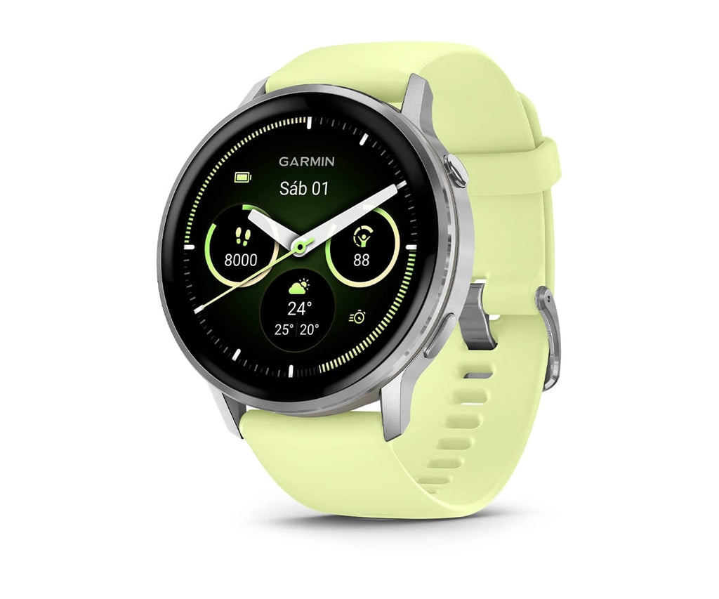GARMIN VENU® 4 PLATEADO CON CORREA DE SILICONA AMARILLA / SMARTWATCH 45MM