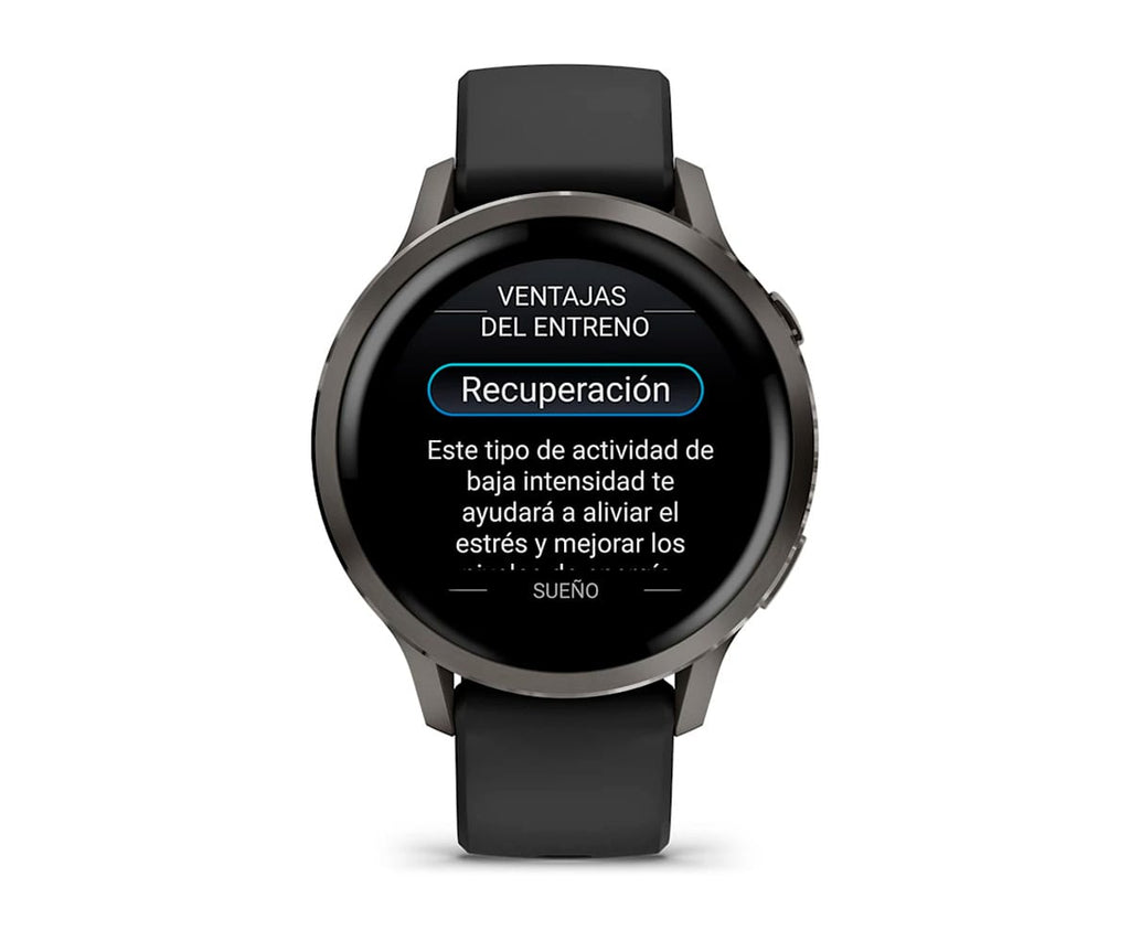 GARMIN VENU® 4 PLATEADO CON CORREA DE SILICONA NEGRA / SMARTWATCH 41MM - detalle