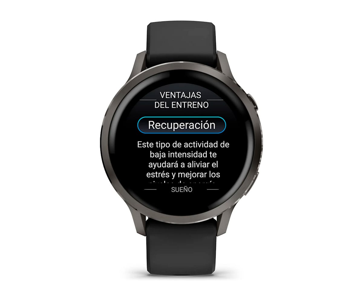 GARMIN VENU® 4 PLATEADO CON CORREA DE SILICONA NEGRA / SMARTWATCH 41MM - detalle
