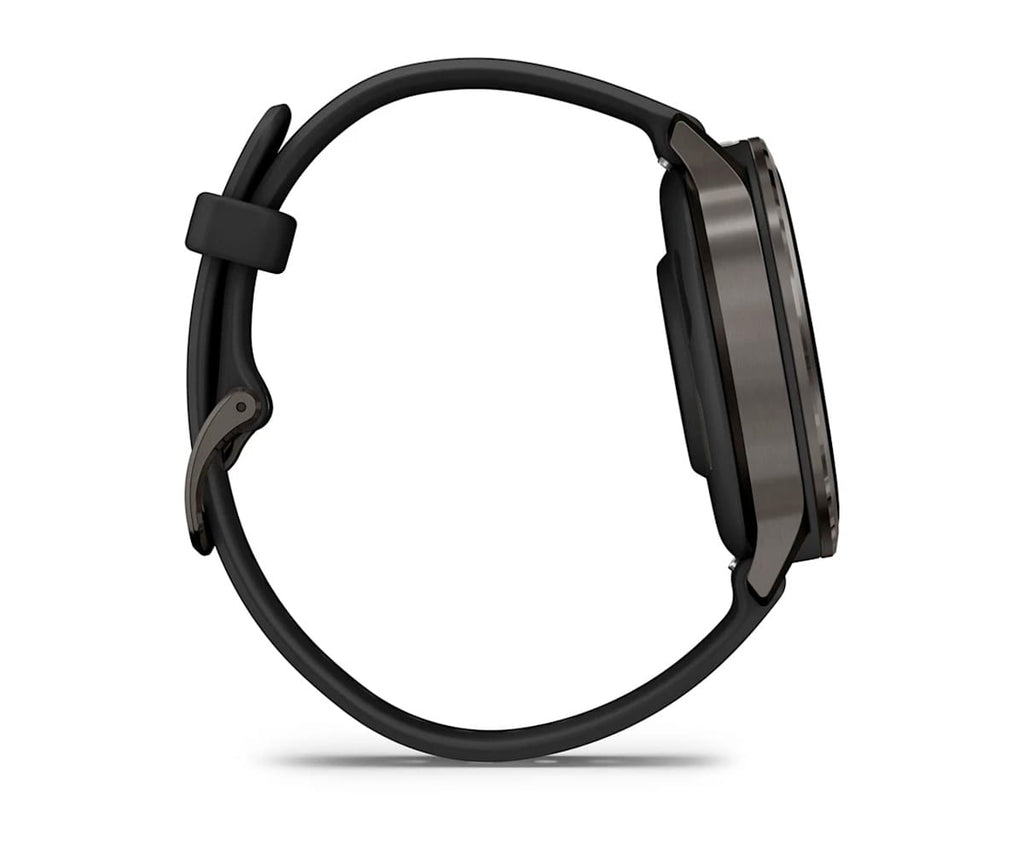 GARMIN VENU® 4 PLATEADO CON CORREA DE SILICONA NEGRA / SMARTWATCH 41MM - detalle