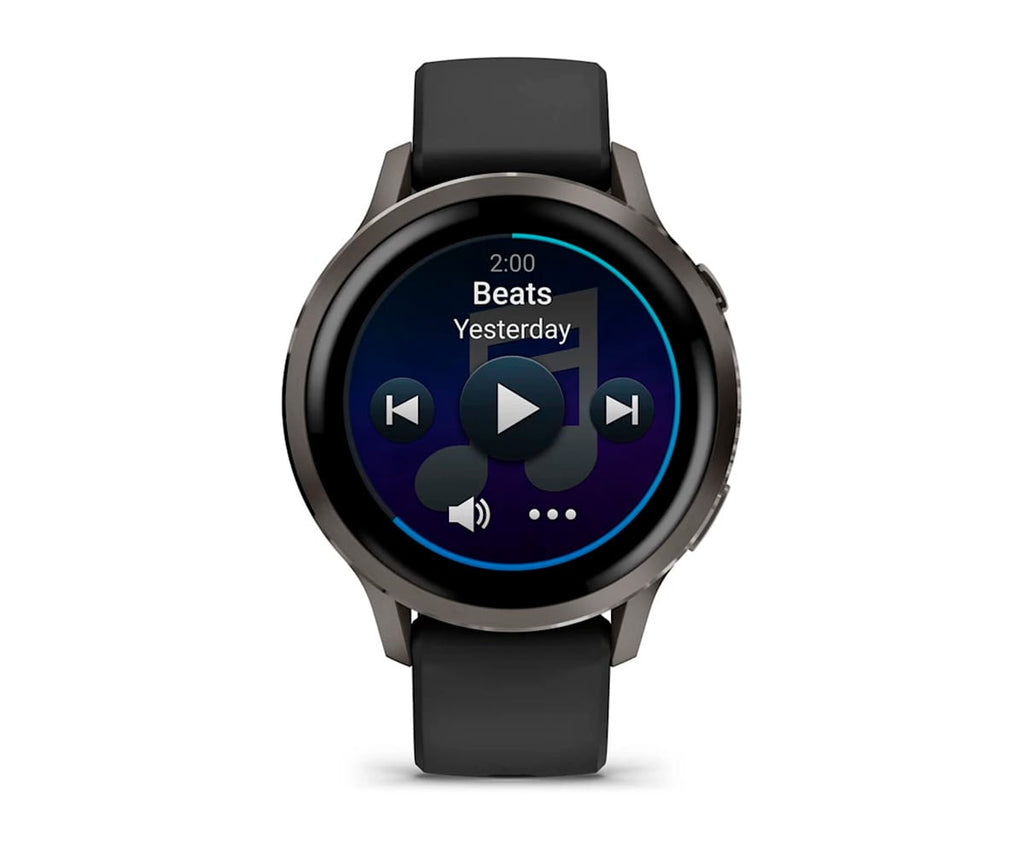 GARMIN VENU® 4 PLATEADO CON CORREA DE SILICONA NEGRA / SMARTWATCH 41MM - detalle