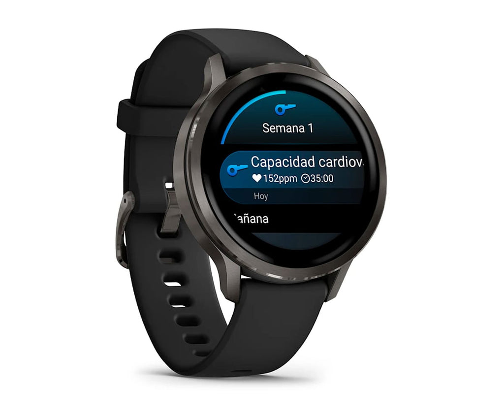 GARMIN VENU® 4 PLATEADO CON CORREA DE SILICONA NEGRA / SMARTWATCH 41MM - detalle