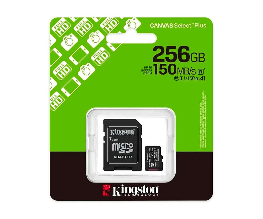 KINGSTON / MEMORIA MICROSD 256GB CL10 + ADAPTADOR - detalle