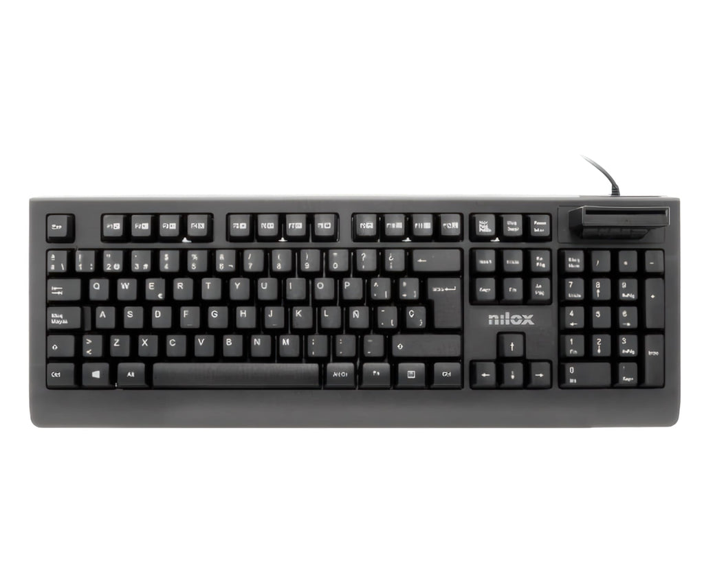 NILOX NXKIRE0002 NEGRO / TECLADO CON CABLE Y LECTOR DE TARJETAS DNI-E