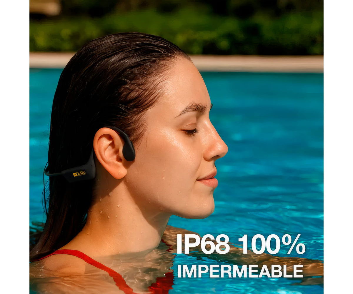 AGM MOTION BUDS BLANCO + NARANJA / AURICULARES DE CONDUCCIÓN ÓSEA INALÁMBRICOS - detalle