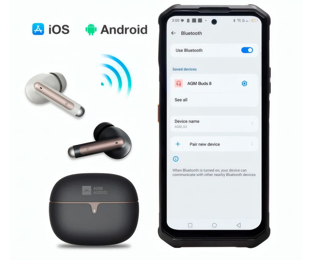 AGM BUDS 5 NEGRO / AURICULARES INEAR TRUE WIRELESS - detalle