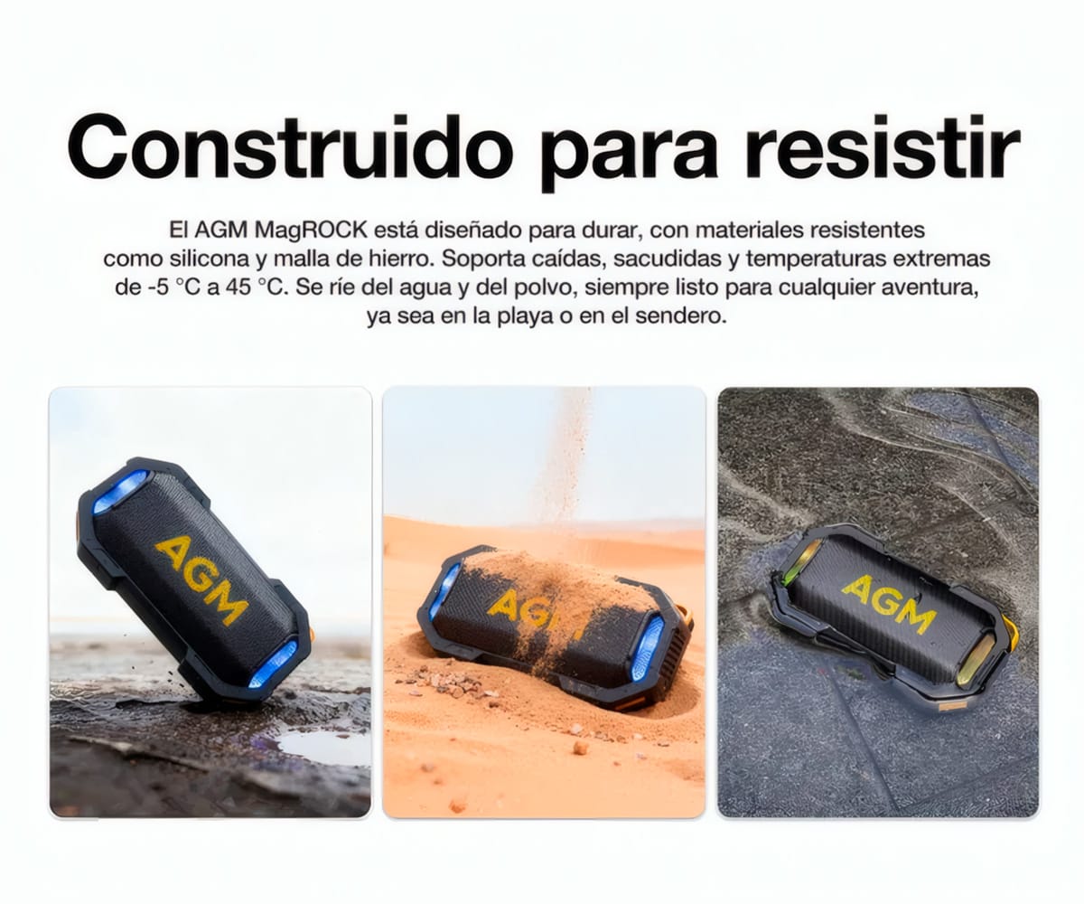 AGM MAG ROCK NEGRO / ALTAVOZ BLUETOOTH MAGNÉTICO - detalle