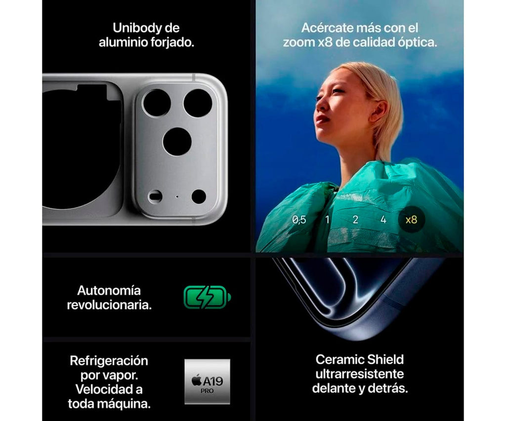 APPLE IPHONE 17 PRO NARANJA CÓSMICO / 12+512GB / 6.3" OLED 120HZ - detalle