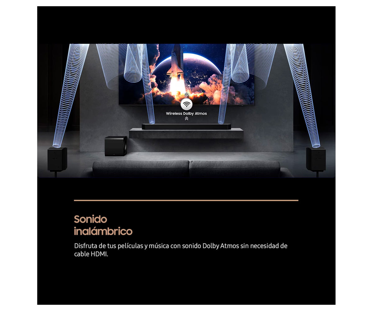 SAMSUNG HW-QS700F NEGRO / BARRA DE SONIDO SERIE Q 3.1.2 CON SUBWOOFER Y DOLBY ATMOS 2025 - detalle