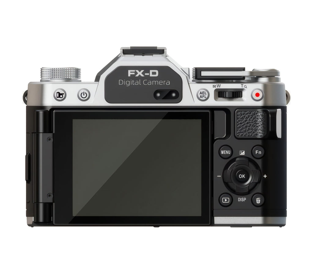 YASHICA FX-D 100 SILVER / CÁMARA DIGITAL DE SIMULACIÓN DE PELÍCULA CON ZOOM 3X - detalle