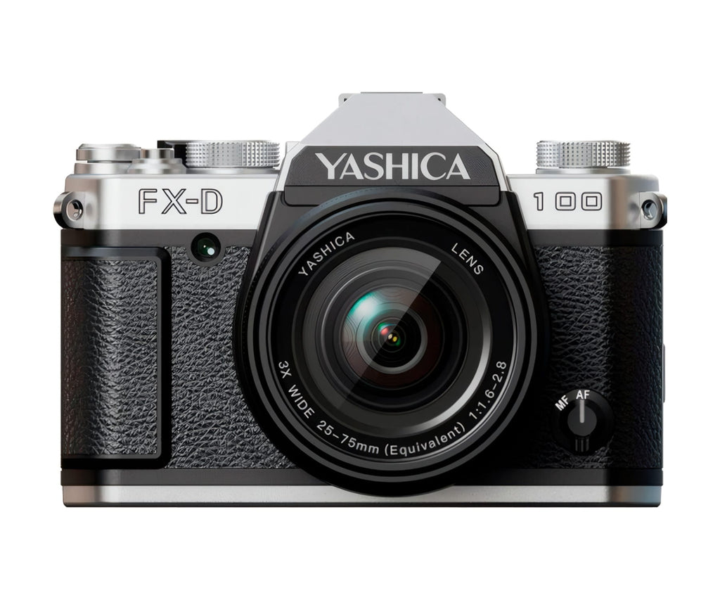 YASHICA FX-D 100 SILVER / CÁMARA DIGITAL DE SIMULACIÓN DE PELÍCULA CON ZOOM 3X