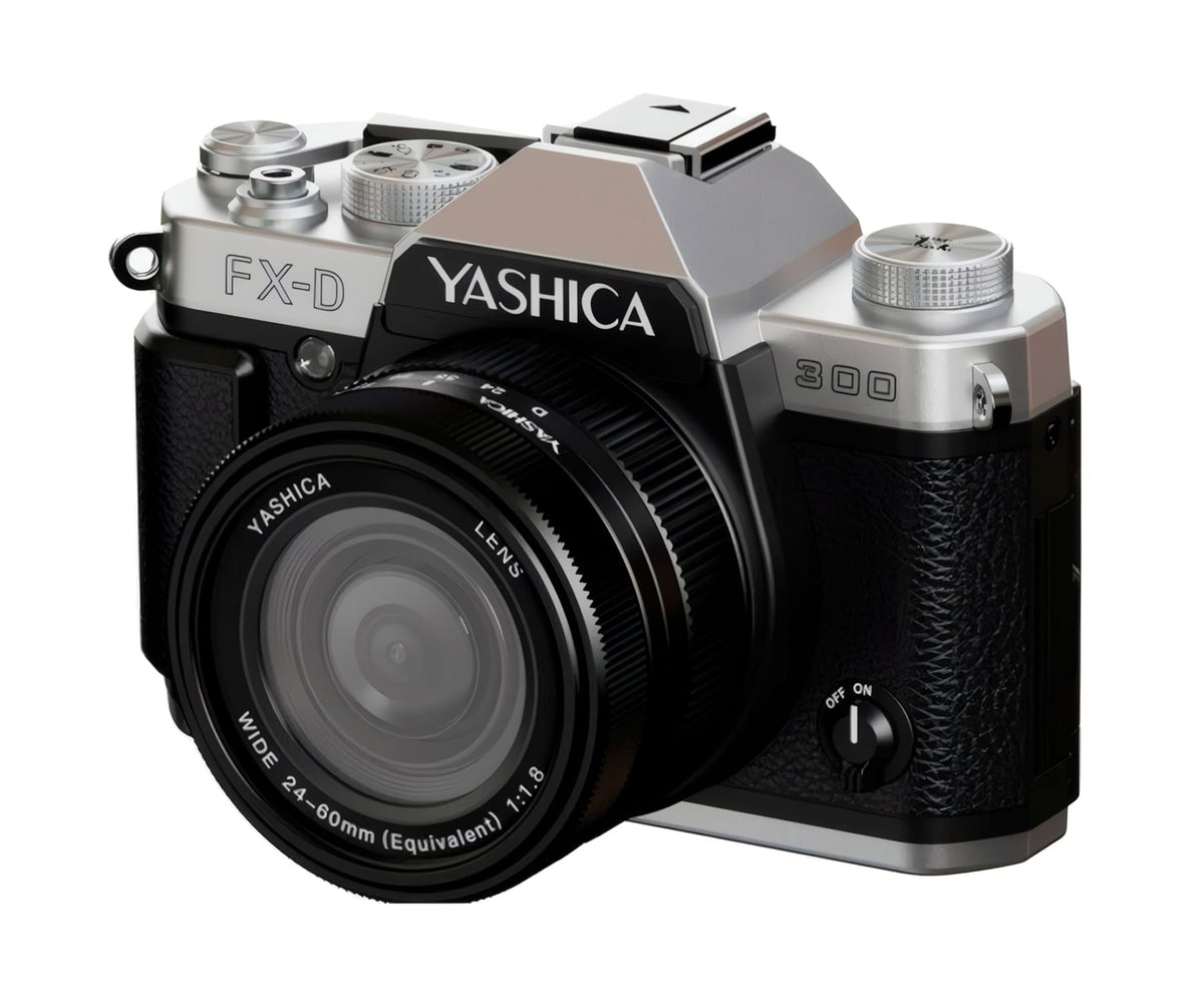 YASHICA FX-D 300 SILVER / CÁMARA DE SIMULACIÓN DE PELÍCULA DIGITAL - detalle