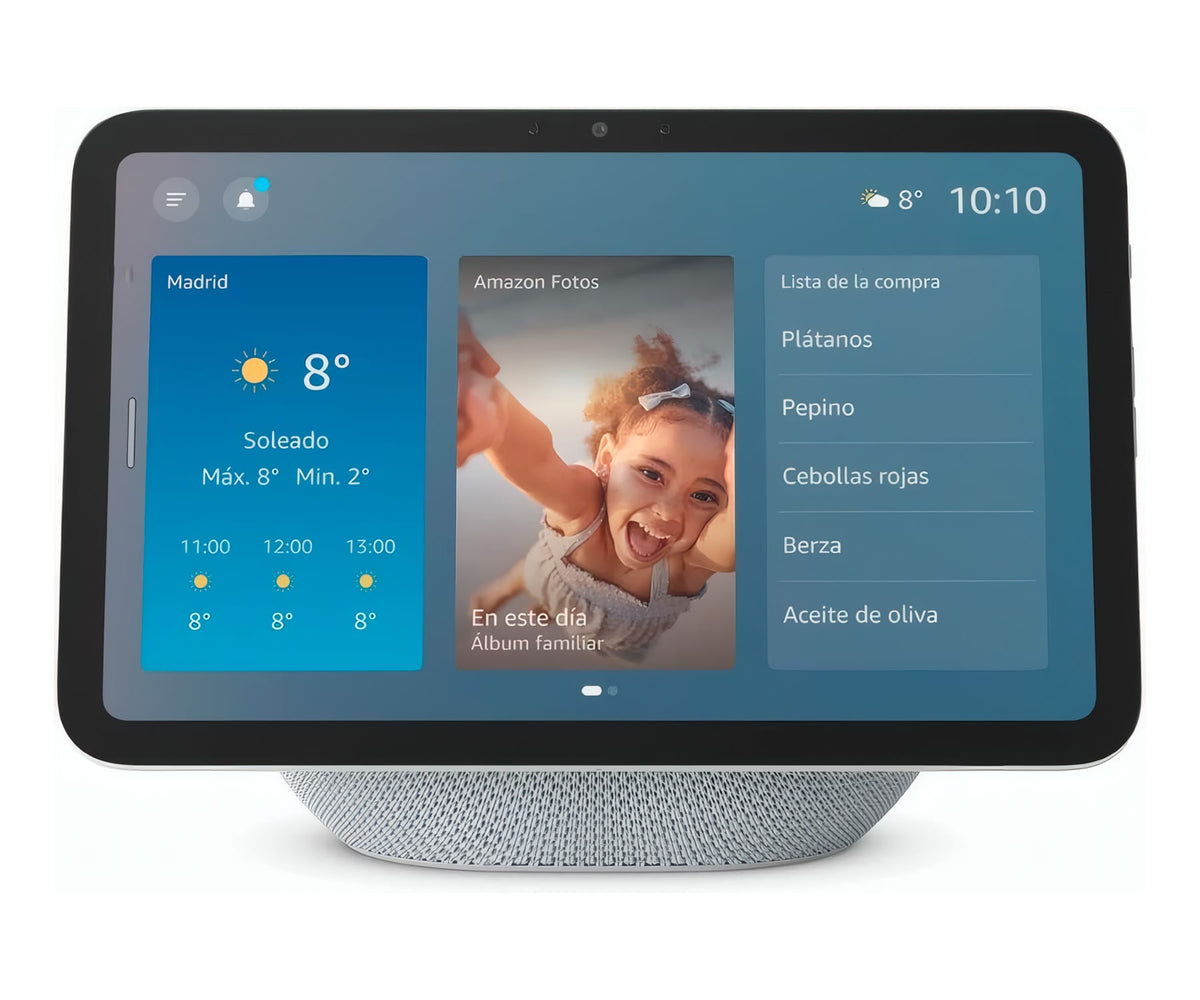 AMAZON ECHO SHOW 8 (ÚLTIMA GENERACIÓN) BLANCO / PANTALLA HD DE 8,7" CON AUDIO ESPACIAL Y ALEXA