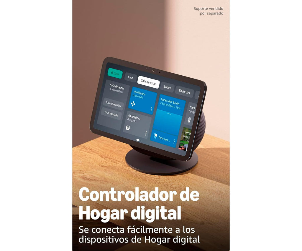 AMAZON ECHO SHOW 8 (ÚLTIMA GENERACIÓN) GRAFITO / PANTALLA HD DE 8,7" CON AUDIO ESPACIAL Y ALEXA - detalle