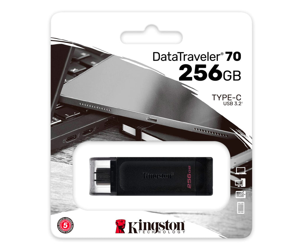 KINGSTON DATATRAVELER 70 256GB BLACK / UNIDAD FLASH USB-C - detalle