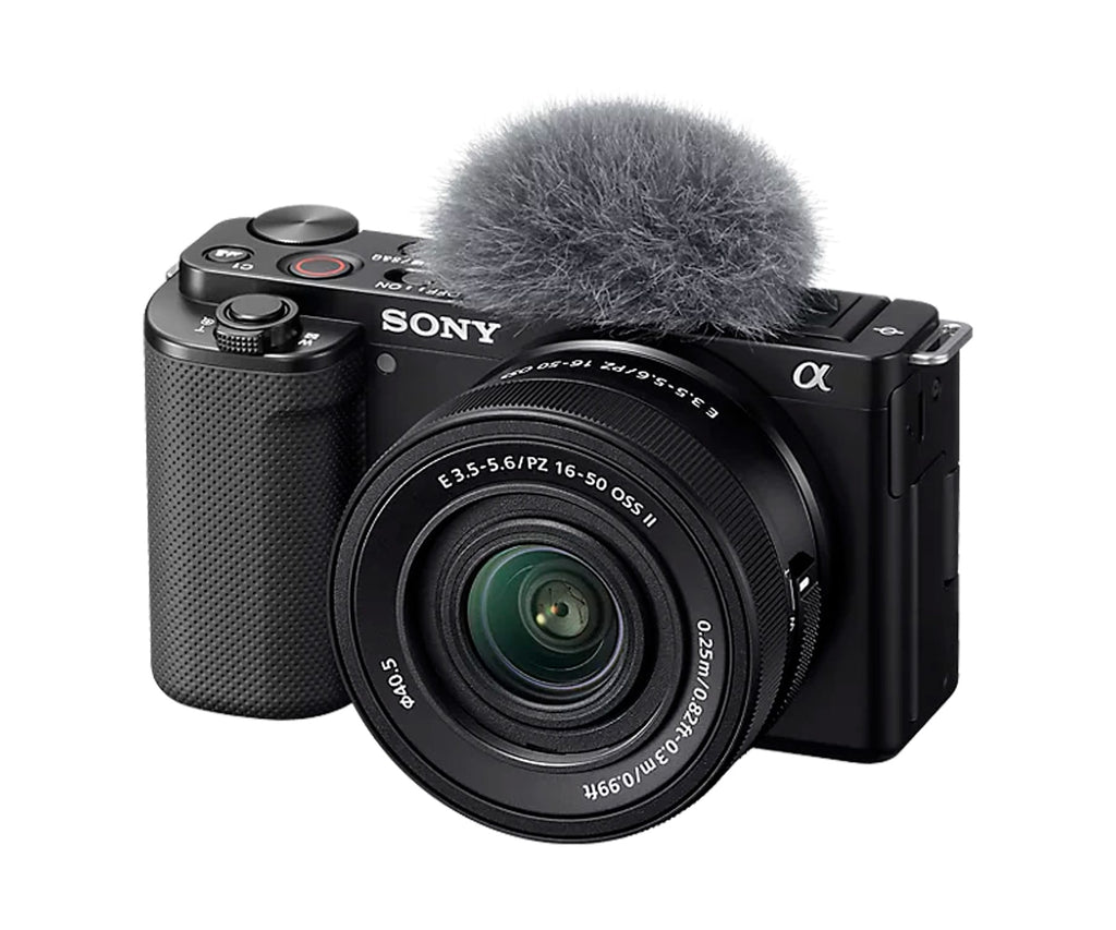 SONY ZV-E10 + 16-50MM NEGRO / CÁMARA VLOGGING + OBJETIVO ZOOM 16-50MM F3.5-5.6