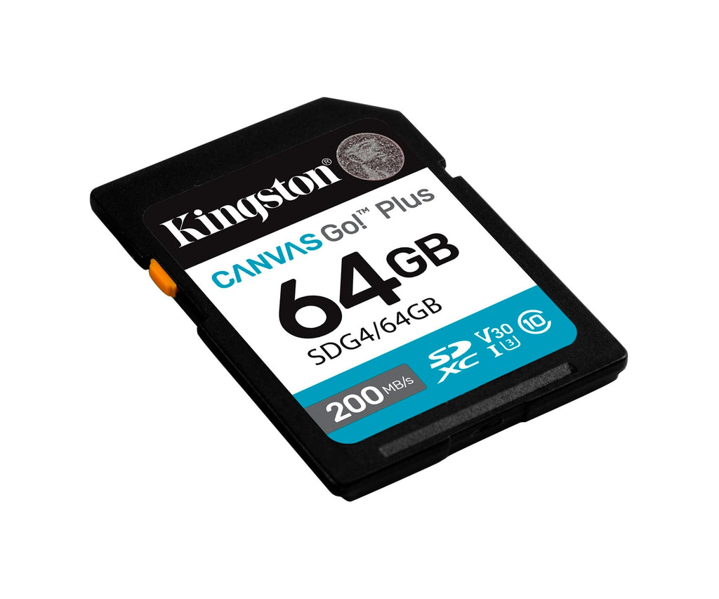 KINGSTON CANVAS GO! PLUS 64GB NEGRO/ TARJETA DE MEMORIA SD / CATEGORÍA 10 SDG4 - UHS-I - detalle