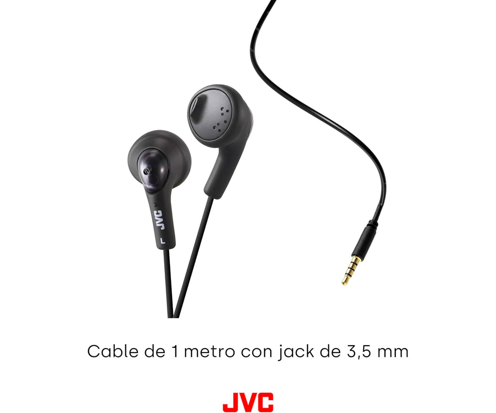 JVC HA-F160 BLACK / AURICULARES TIPO BOTÓN - detalle
