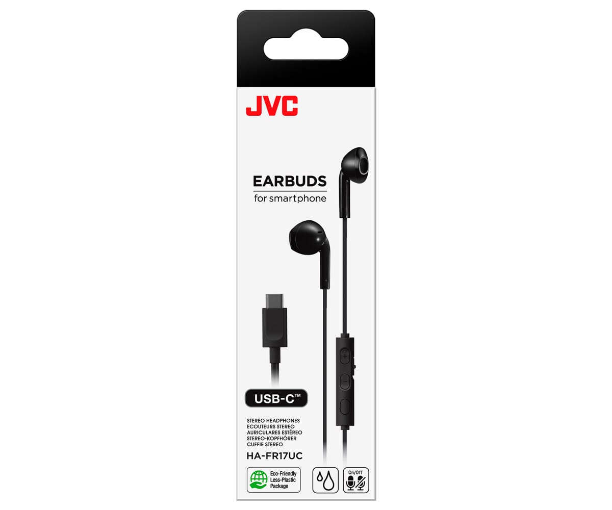 JVC HA-FR17UC BLACK / AURICULARES DE TIPO BOTÓN CON USB-C - detalle
