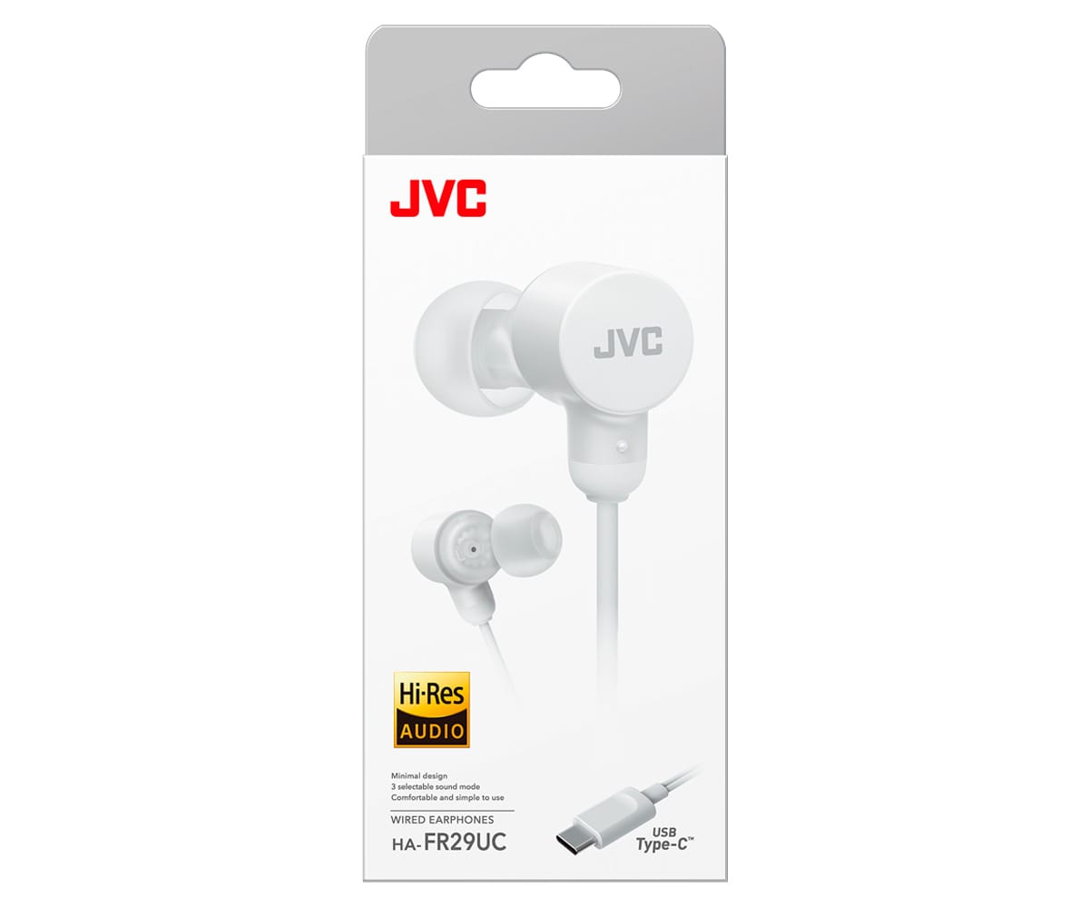 JVC HA-FR29UC WHITE / AURICULARES CON CABLE USB-C™ MICRÓFONO Y MANDO A DISTANCIA - detalle