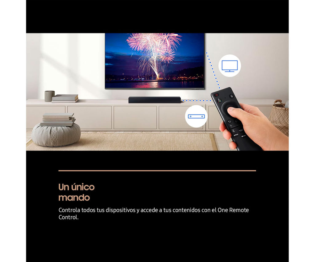 SAMSUNG HW-B400F TITAN BLACK / BARRA DE SONIDO B400F SERIE B 2.0 CON WOOFER Y DOLBY 2.0 2025 - detalle