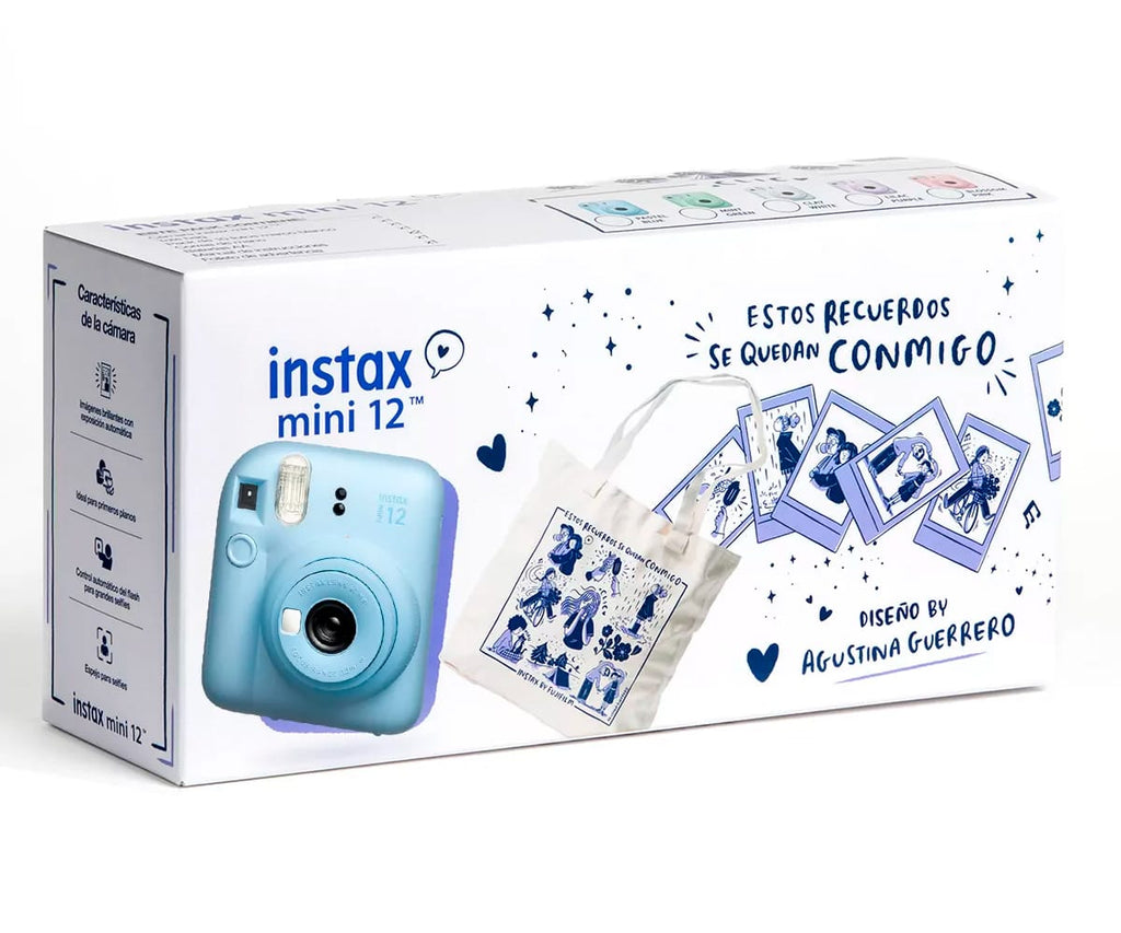 FUJIFILM KIT BLOSSOM INSTAX MINI 12 PASTEL BLUE / CÁMARA INSTANTÁNEA - detalle