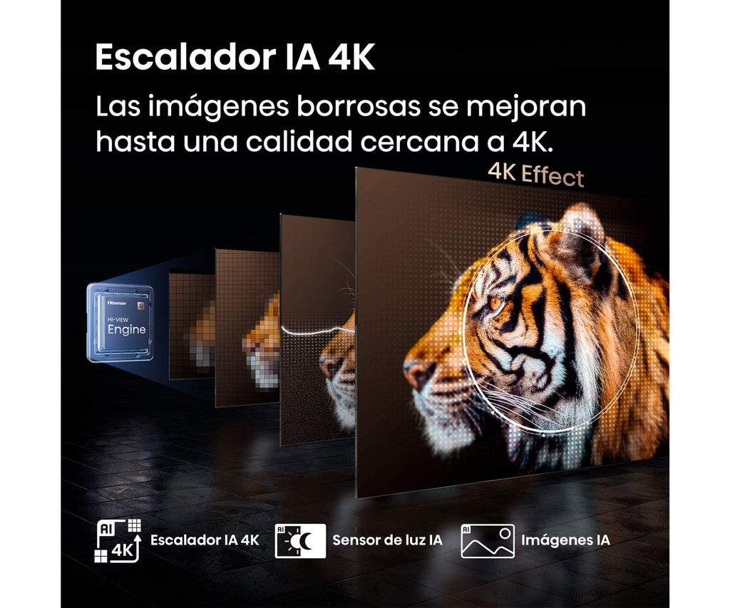 HISENSE 100E7Q PRO / TELEVISOR SMART TV 100" QLED UHD 4K / HDR / 144HZ - detalle