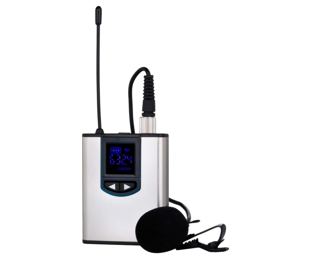 NK IG33008 PLATA Y NEGRO / MICRÓFONO DE SOLAPA INALÁMBRICO CON ADAPTADOR DE CÁMARA