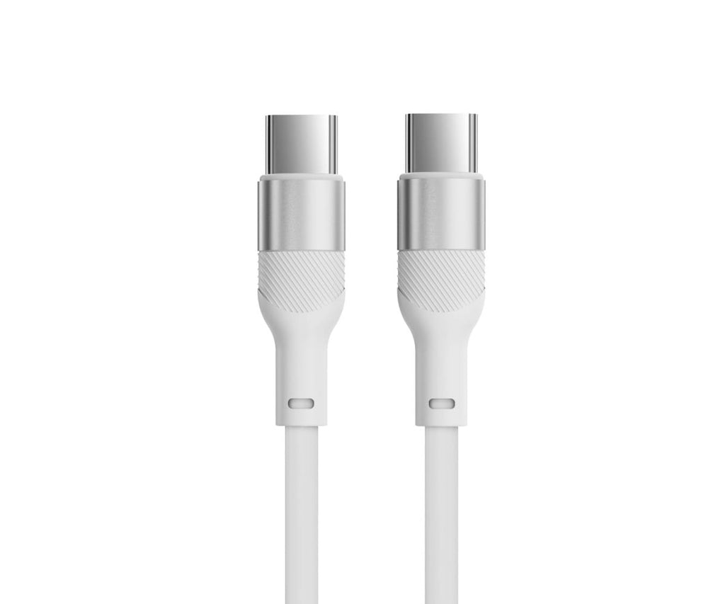 KSIX BCL060WAS01 BLANCO / CABLE DE CARGA Y DATOS 1 METRO / USB-C A USB-C / CARGA ULTRARRÁPIDA 60W - detalle