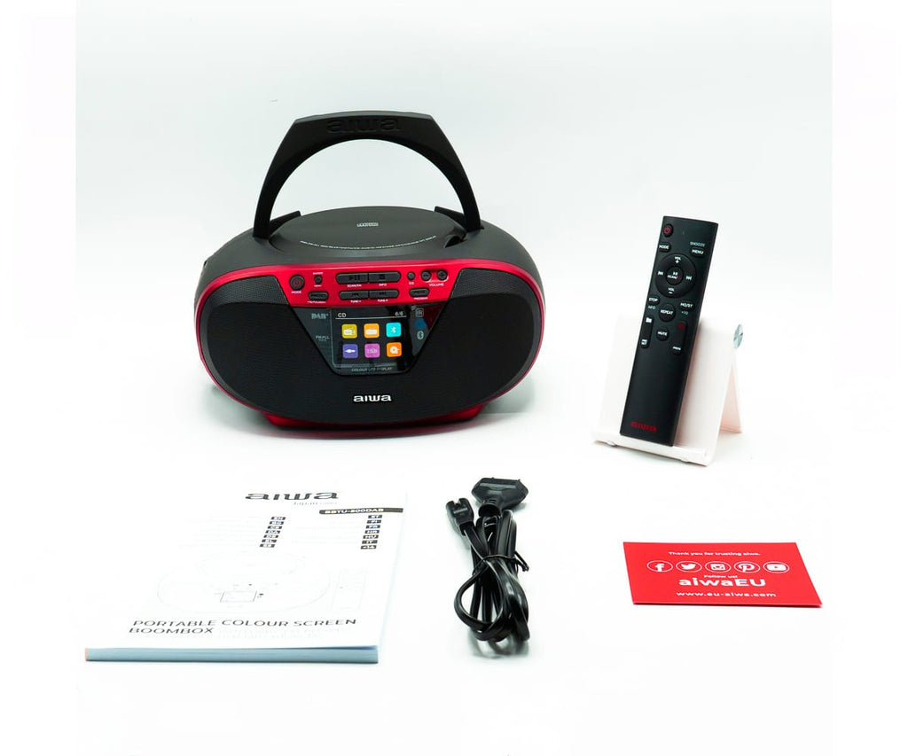 AIWA BBTU-500DAB ROJO / RADIO CD PORTÁTIL - detalle