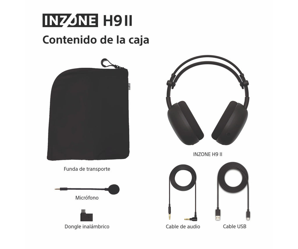 SONY INZONE H9 II NEGRO / AURICULARES INALÁMBRICOS PARA GAMING CON NOISE CANCELLING - detalle