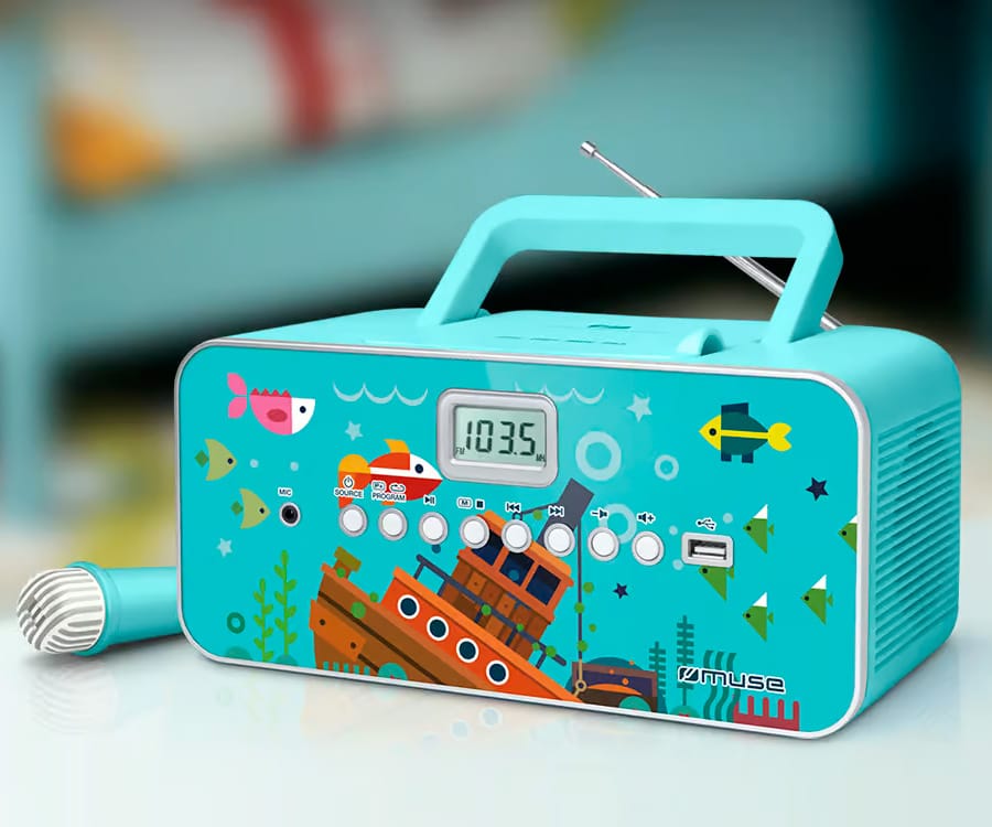 MUSE M-29 KB / RADIO PORTÁTIL CD CON MICRÓFONO - detalle