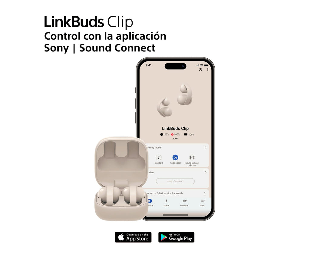 SONY LINKBUDS CLIP GREIGE / AURICULARES INEAR TRUE WIRELESS - detalle