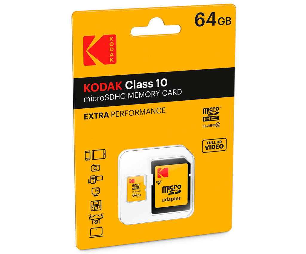 KODAK CLASS 10 MICROSDXC 64GB / TARJETA DE MEMORIA MICROSD + ADAPTADOR SD - detalle