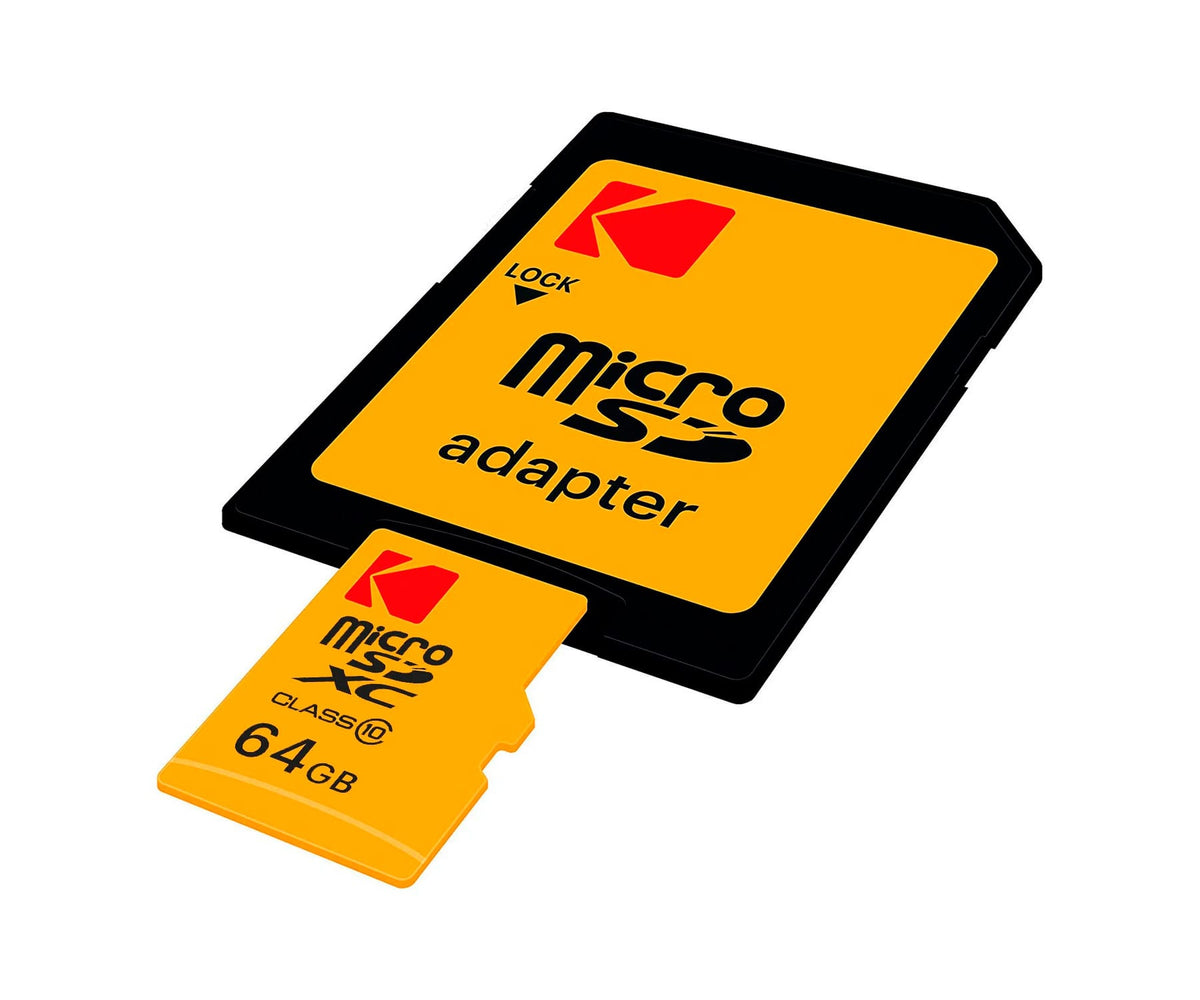 KODAK CLASS 10 MICROSDXC 64GB / TARJETA DE MEMORIA MICROSD + ADAPTADOR SD - detalle