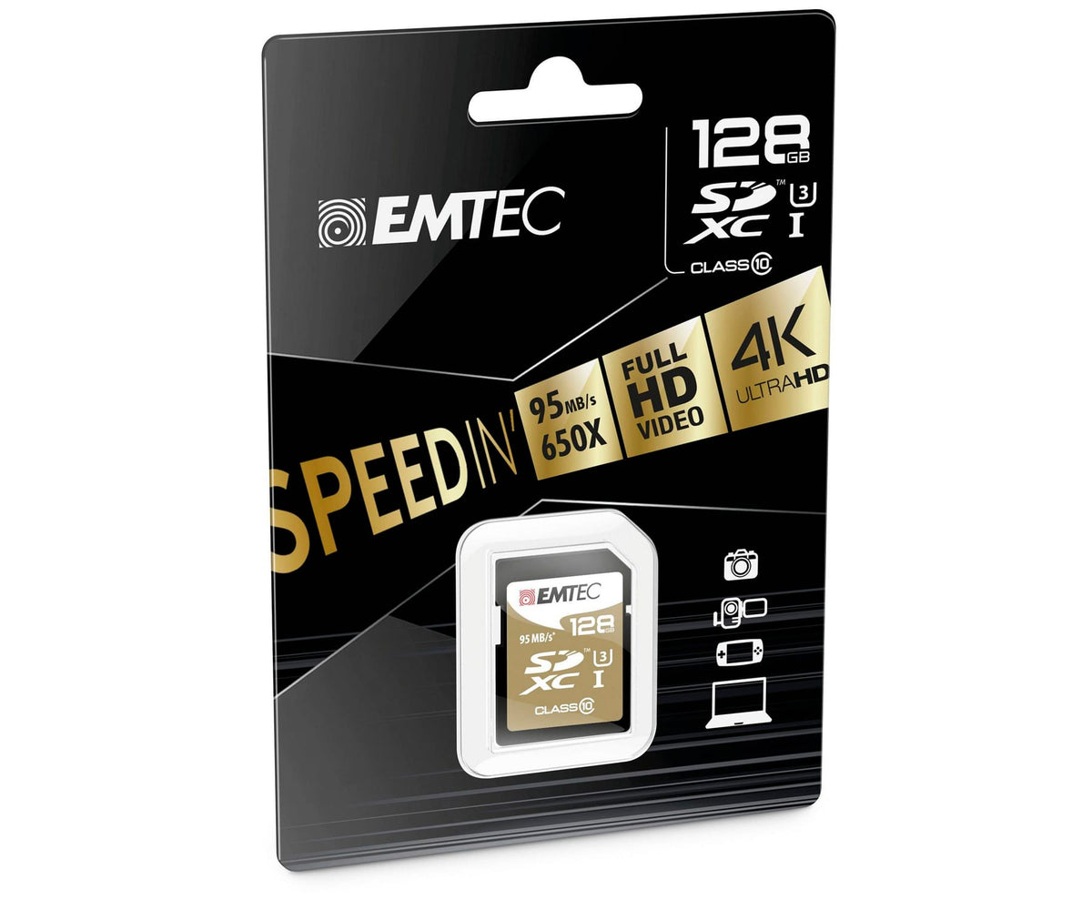 EMTEC ECMSD128GXC10SP 128GB NEGRO / TARJETA DE MEMORIA SD - detalle
