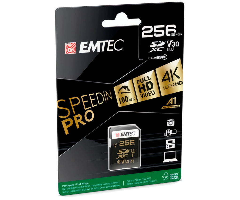 EMTEC ECMSD256GXC10SP 256GB NEGRO / TARJETA DE MEMORIA SD - detalle