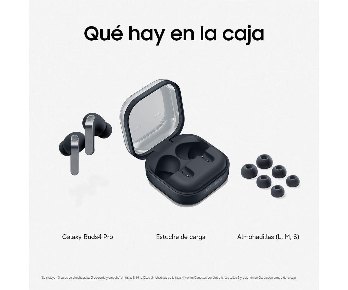 SAMSUNG GALAXY BUDS4 PRO BLACK / AURICULARES INEAR INÁLAMBRICOS - detalle