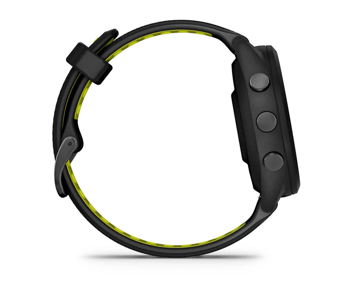 GARMIN FORERUNNER® 265S NEGRO CON CORREA DE SILICONA EN NEGRO/AMARILLO / SMARTWATCH 42MM - detalle
