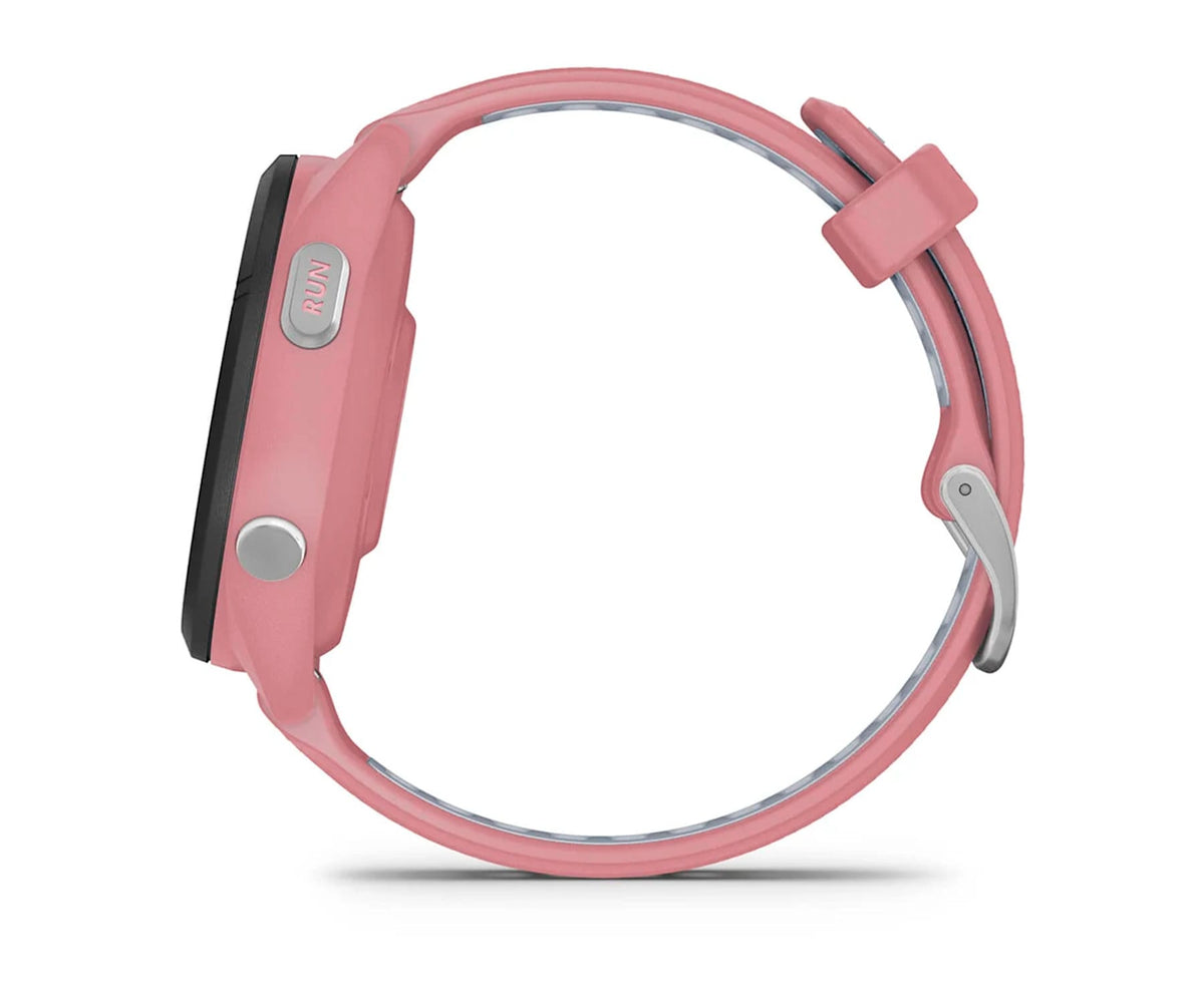 GARMIN FORERUNNER® 265S NEGRO CON CARCASA EN ROSA Y CORREA DE SILICONA EN ROSA/GRIS / SMARTWATCH 42MM - detalle