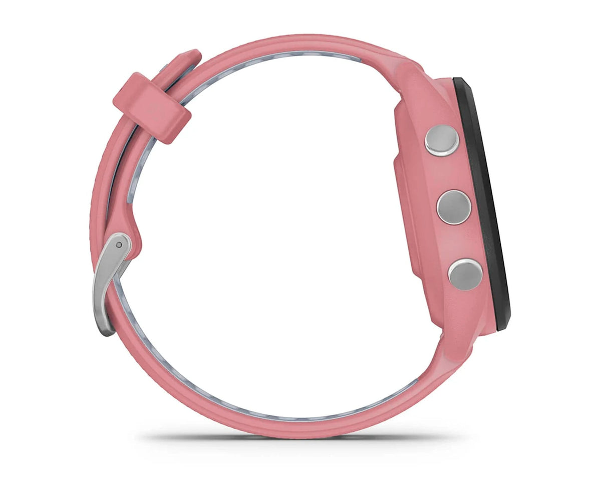 GARMIN FORERUNNER® 265S NEGRO CON CARCASA EN ROSA Y CORREA DE SILICONA EN ROSA/GRIS / SMARTWATCH 42MM - detalle