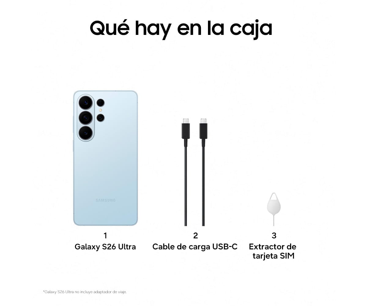 SAMSUNG GALAXY S26 ULTRA SKY BLUE / 12GB+256GB / 6.9" DYNAMIC AMOLED 120HZ QHD+ - detalle