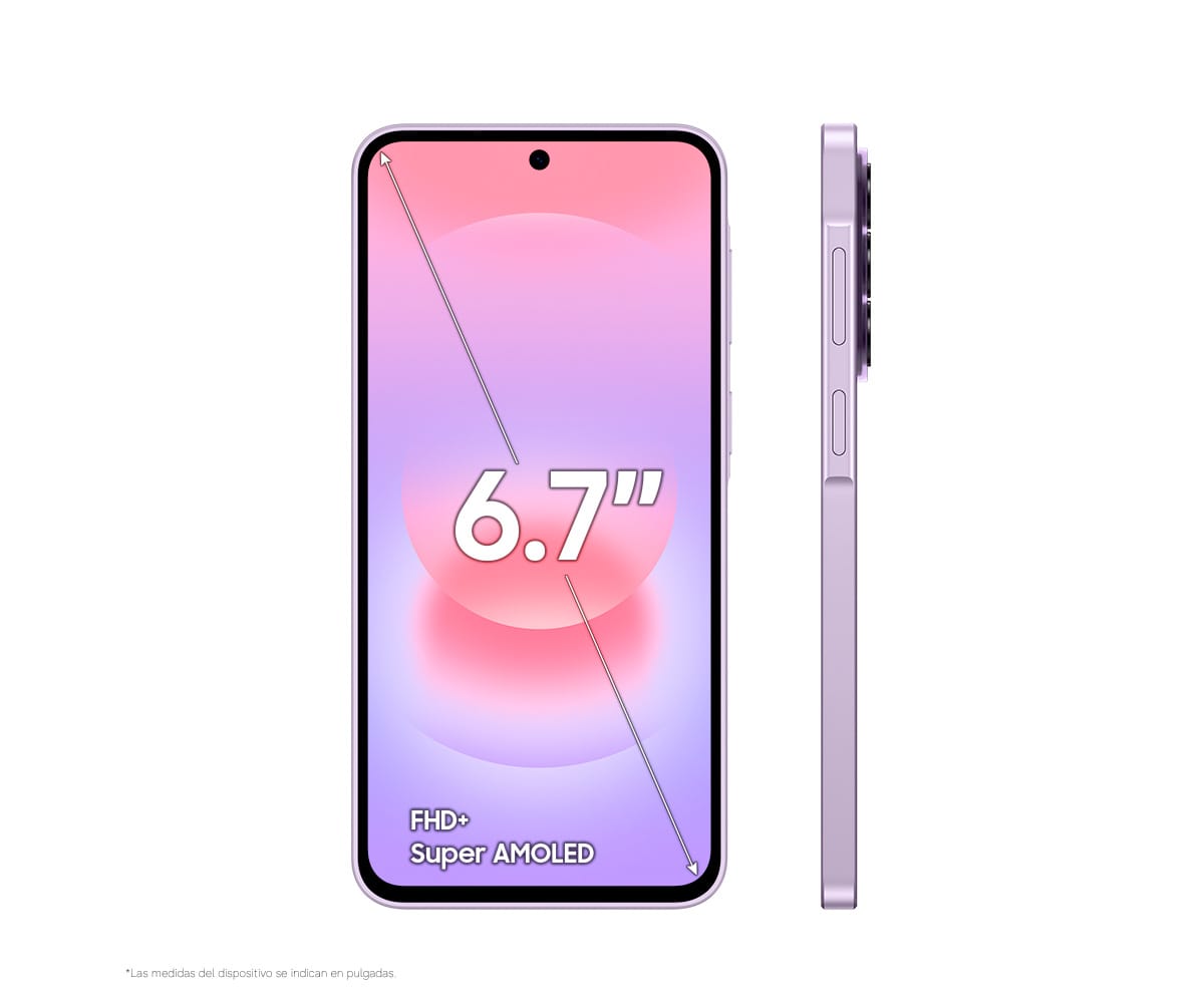 SAMSUNG GALAXY A37 5G LIGHT VIOLET / 8GB + 256GB / 6,7" SUPER AMOLED FHD+ - detalle
