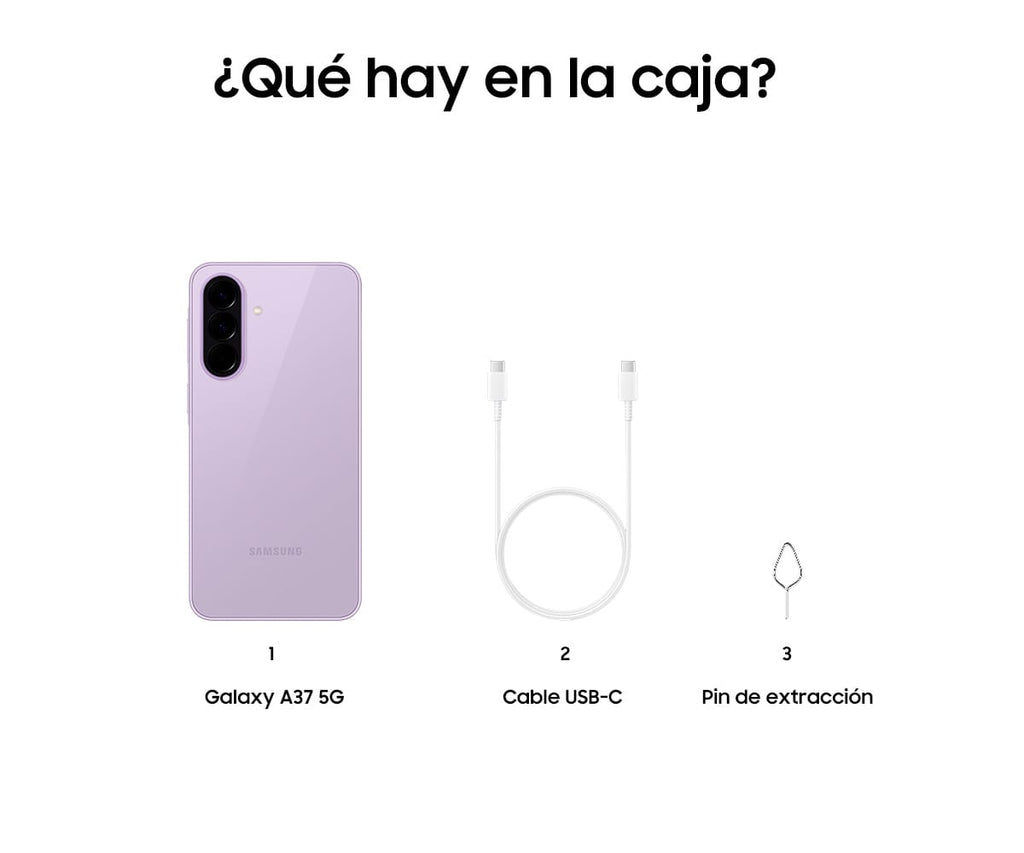 SAMSUNG GALAXY A37 5G LIGHT VIOLET / 8GB + 256GB / 6,7" SUPER AMOLED FHD+ - detalle