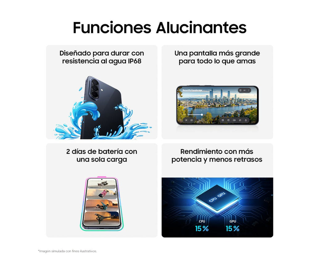 SAMSUNG GALAXY A57 5G GRAY / 8GB + 256GB / 6,7" SUPER AMOLED PLUS FHD+ - detalle