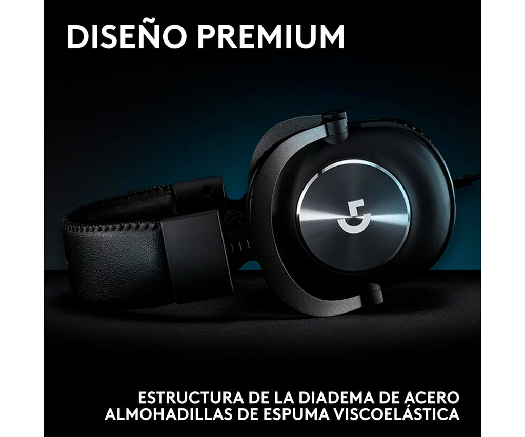 LOGITECH PRO X NEGRO / AURICULARES PARA JUEGOS 7.1 CON CABLE - detalle
