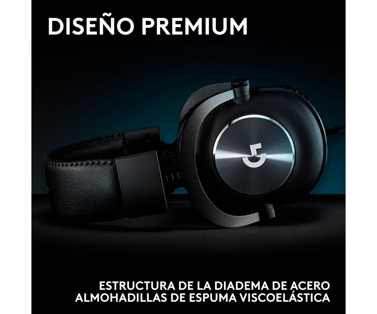 LOGITECH PRO X NEGRO / AURICULARES PARA JUEGOS 7.1 CON CABLE - detalle